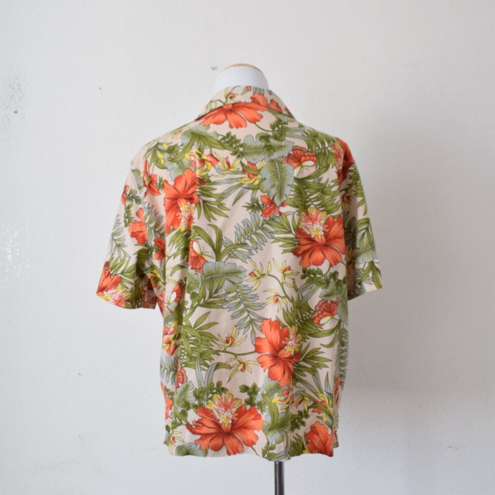 Plus Size‎ Vintage Floral 90s Button Down Cotton/Rayon Shirt size 2X - Picture 3 of 10